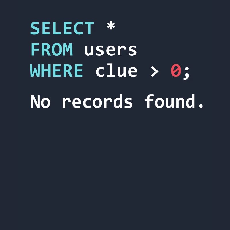 Drôle de programmeur Gift SQL Query
