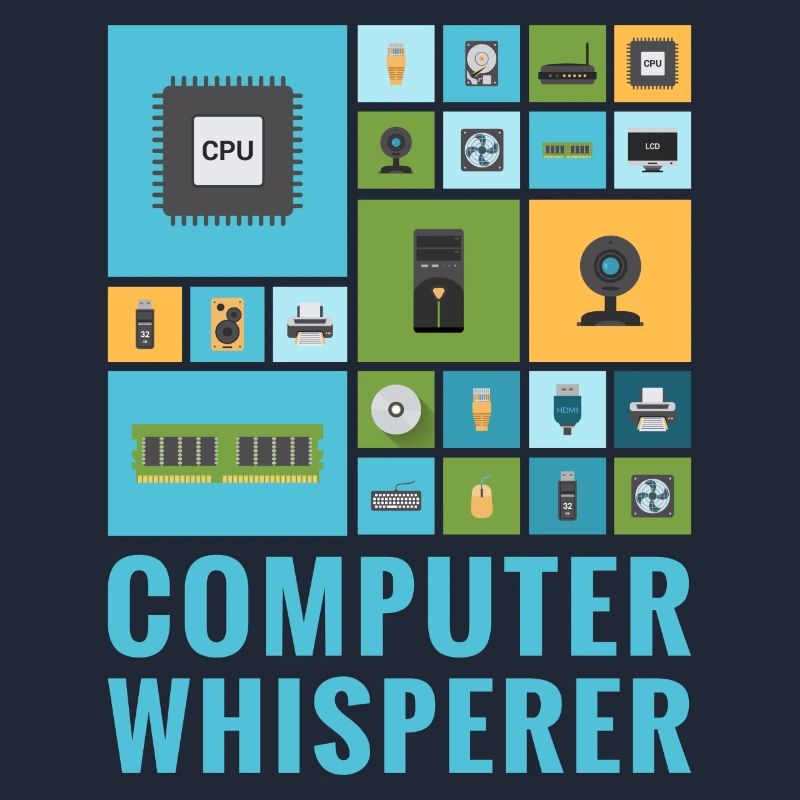Computer Whisperer Lustiger IT Tech Support Helpdesk