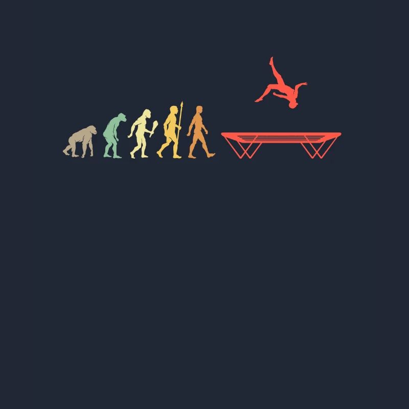 Vintage Trampolin Springen Evolution Springen