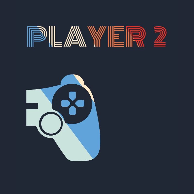 Player 2 Partner Duo Gamer Controller Geschenk