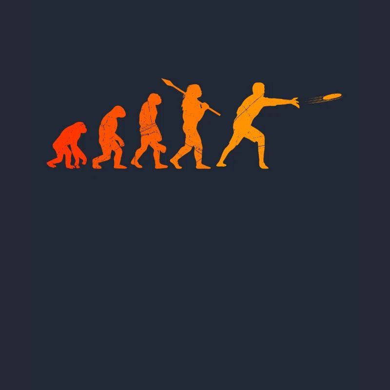 Ultimate Frisbee Evolution Disc Golf Affe Mensch