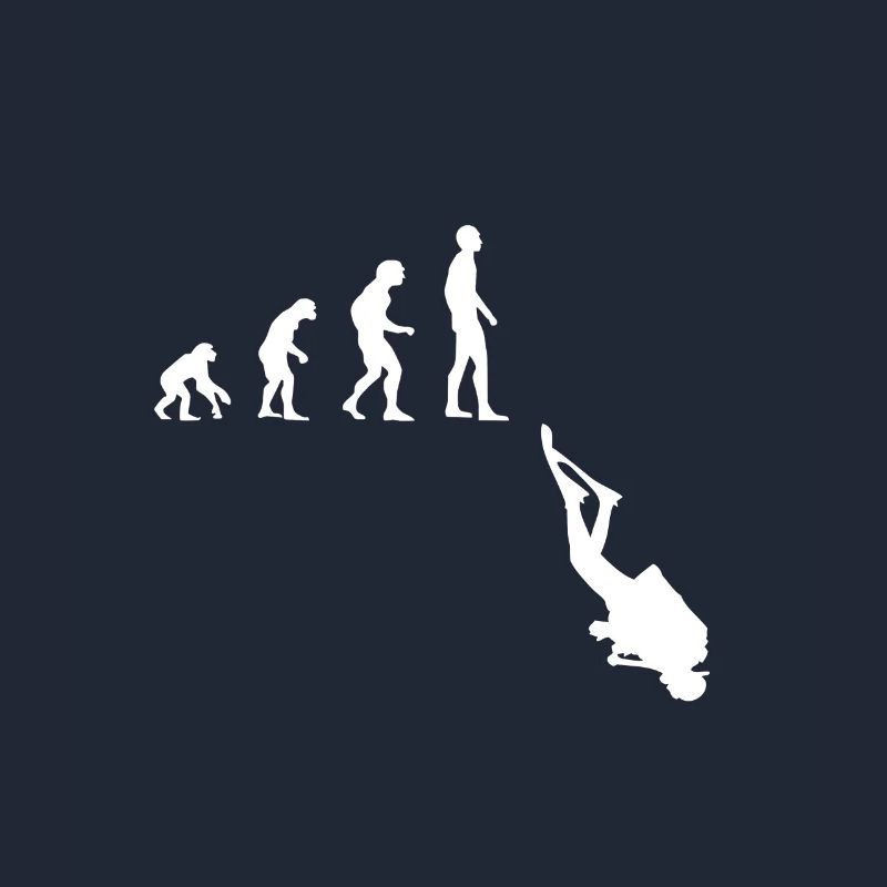 Tauchen Evolution | Menschen Entwicklung Idee