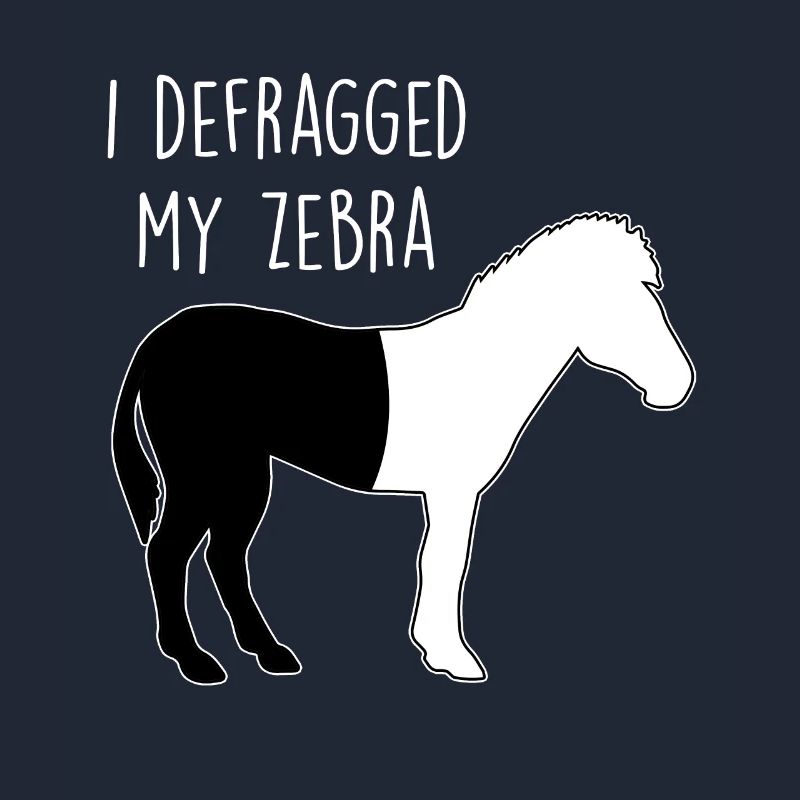 I defragged my Zebra Coder Informaticien Hacker