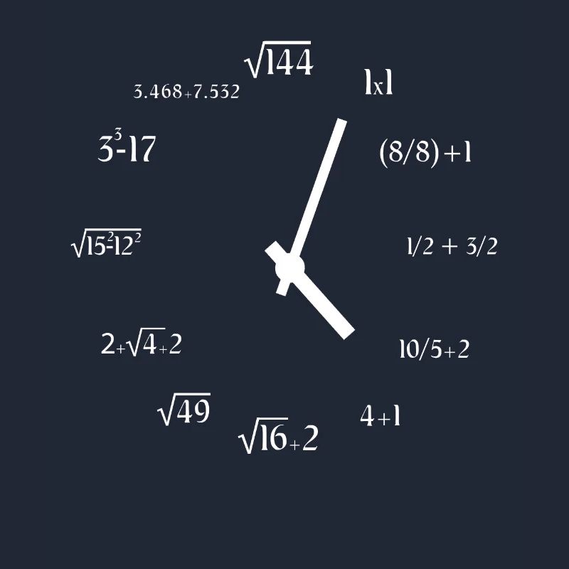 Math Clock Funny Mathematics Clock Meme Math Clock