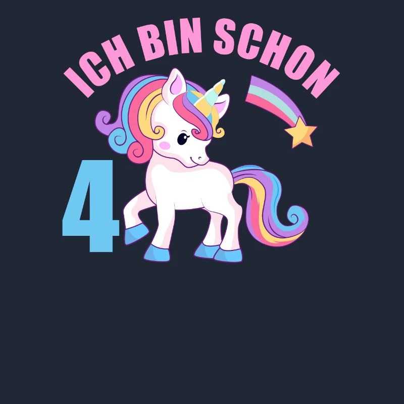 Ich Bin Schon 4. Geburtstag Einhorn Mädchen