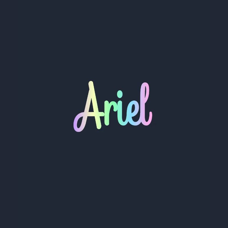 ARIEL Rainbow Minimalist Cursive