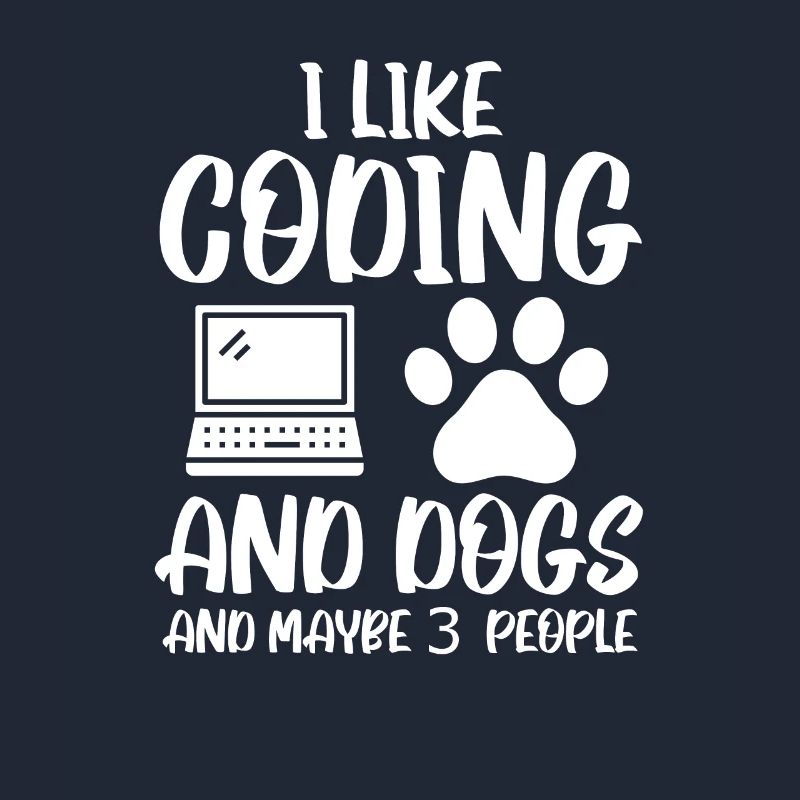 Coding and Dog Programmer Coder Developer