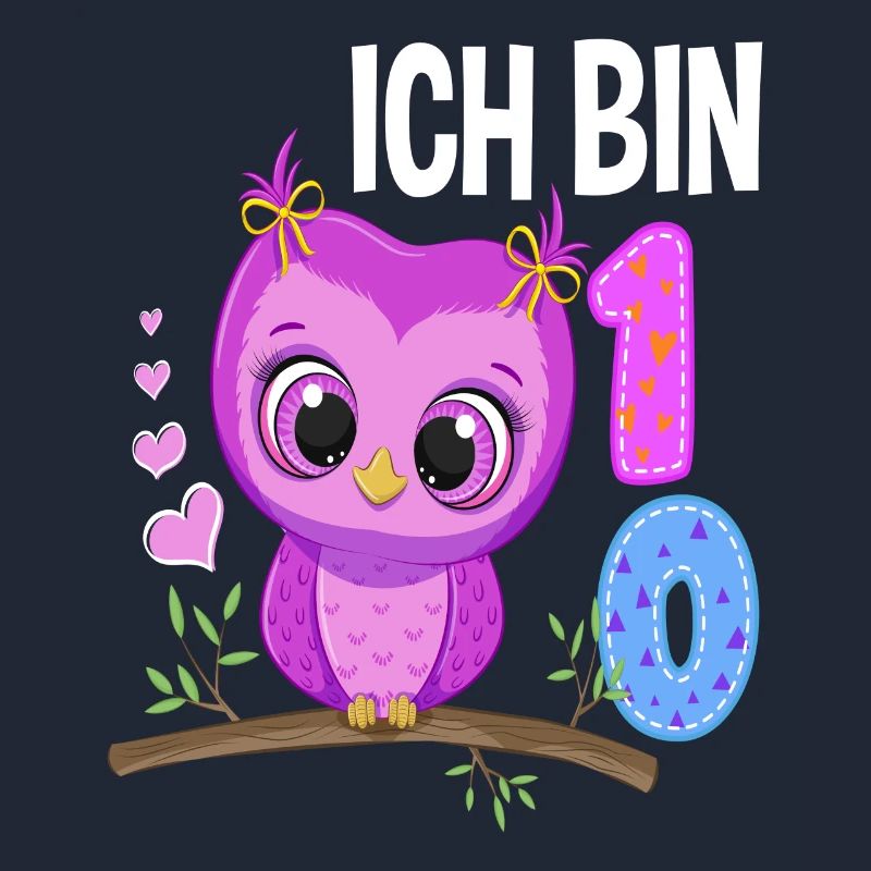 Ich Bin 10 Eule 10. Geburtstag Eulen Mädchen