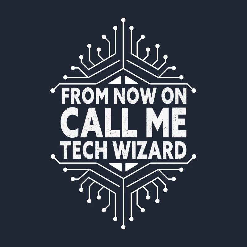 Call Me Tech Wizard Funny IT Support Computer
