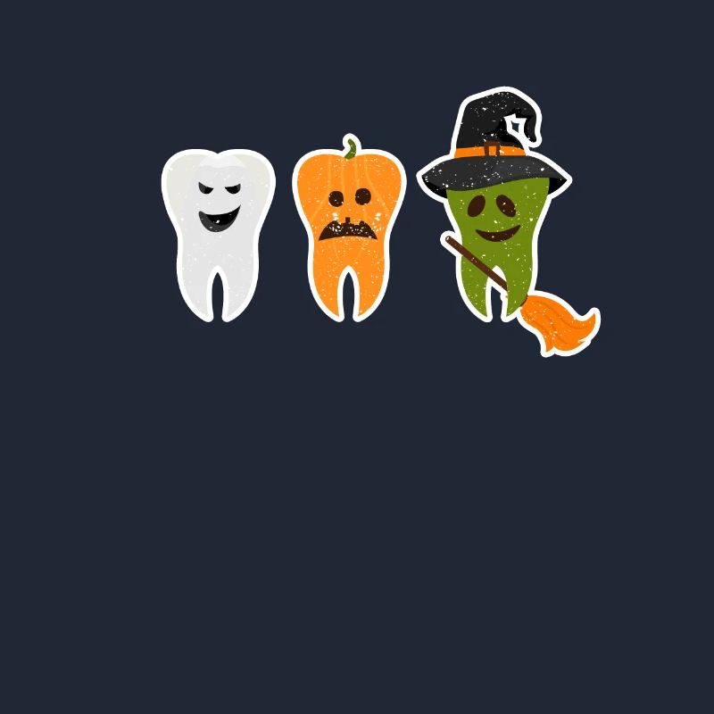 Teeth Ghost Pumpkin Witch Cute Dentist