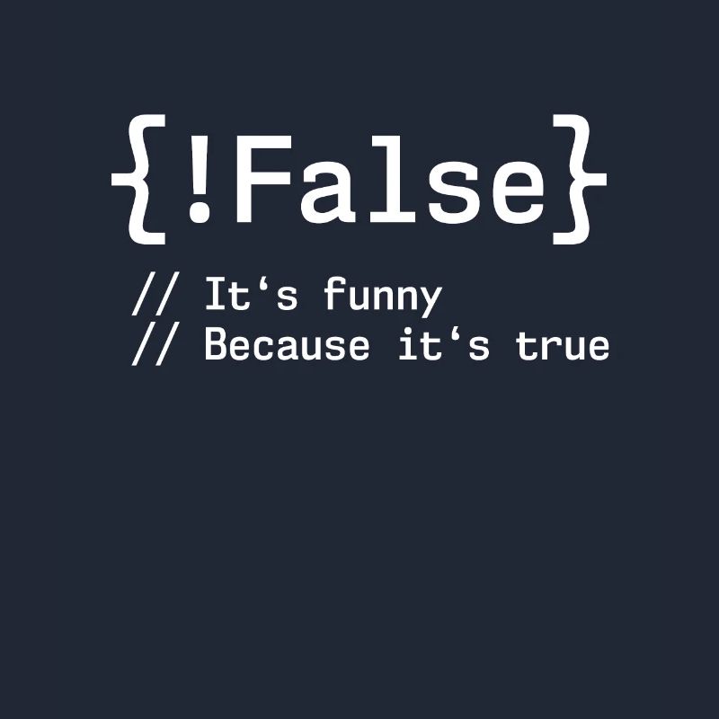False It's Funny Because It's True Programmer