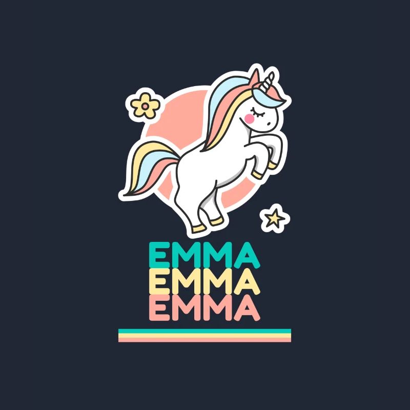 Emma Prénom Cadeau Douce Licorne