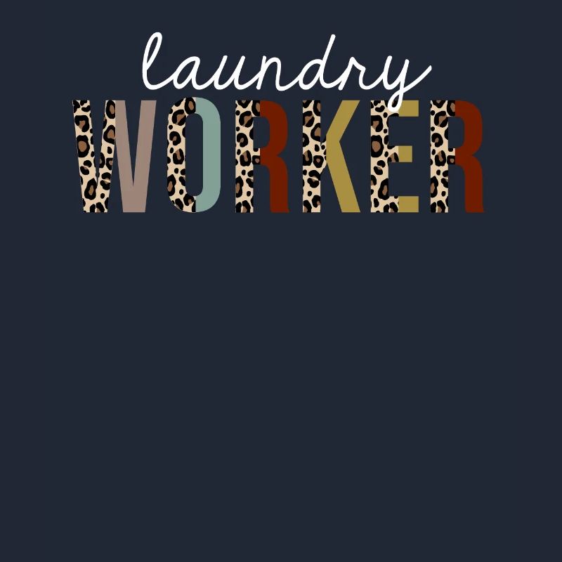 Laundry Worker Leopard Print Funny Gift