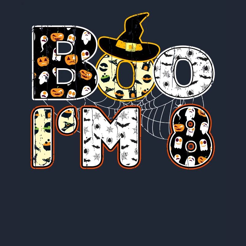 Halloween Pattern Spider Creatures Birth Age 8