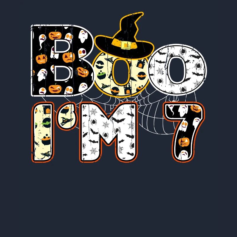 Halloween Pattern Spider Creatures Birth Age 7