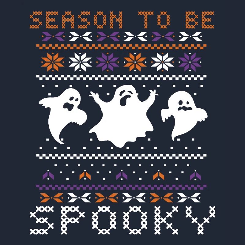 Stitch Pattern Ghost Creatures Spooky Halloween