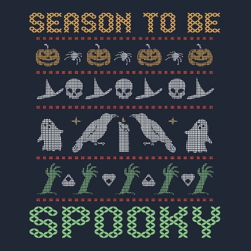 Stitch Pattern Horror Creatures Spooky Halloween