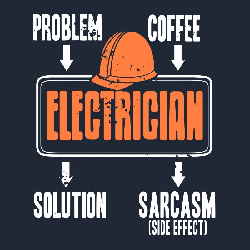 Problem Solution Coffee Sarcasm Funny Electrician