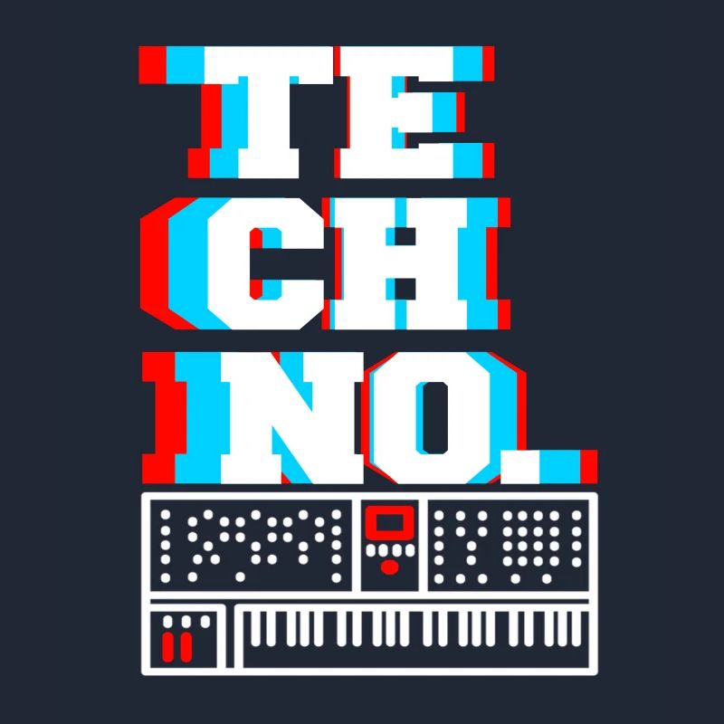 TECHNO. Awesome Retro DJ Techno Lover Designs