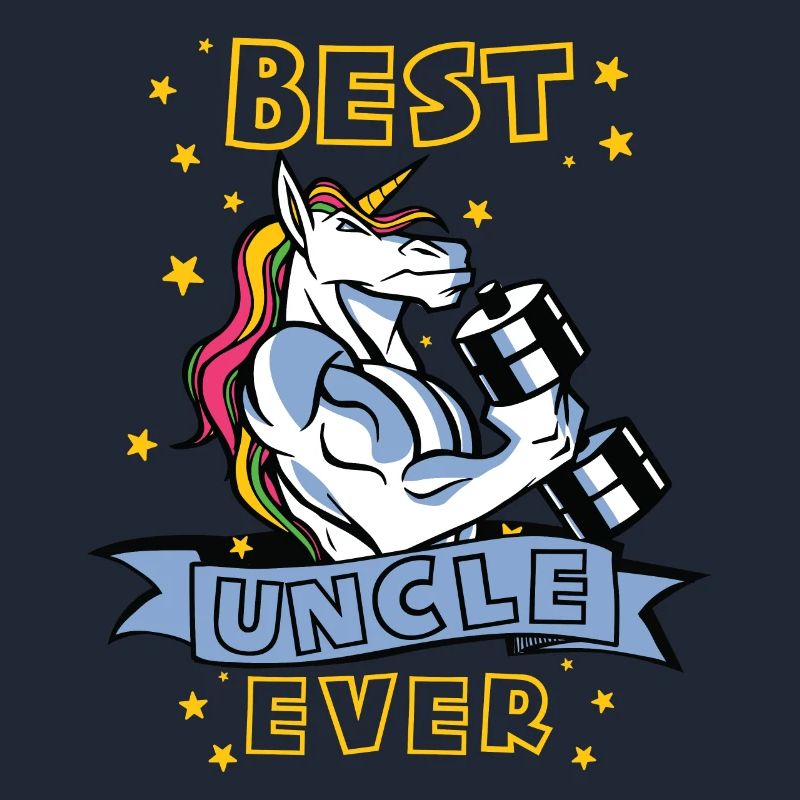 Bester Onkel ever Bodybuilder Onkel Einhorn Onkel