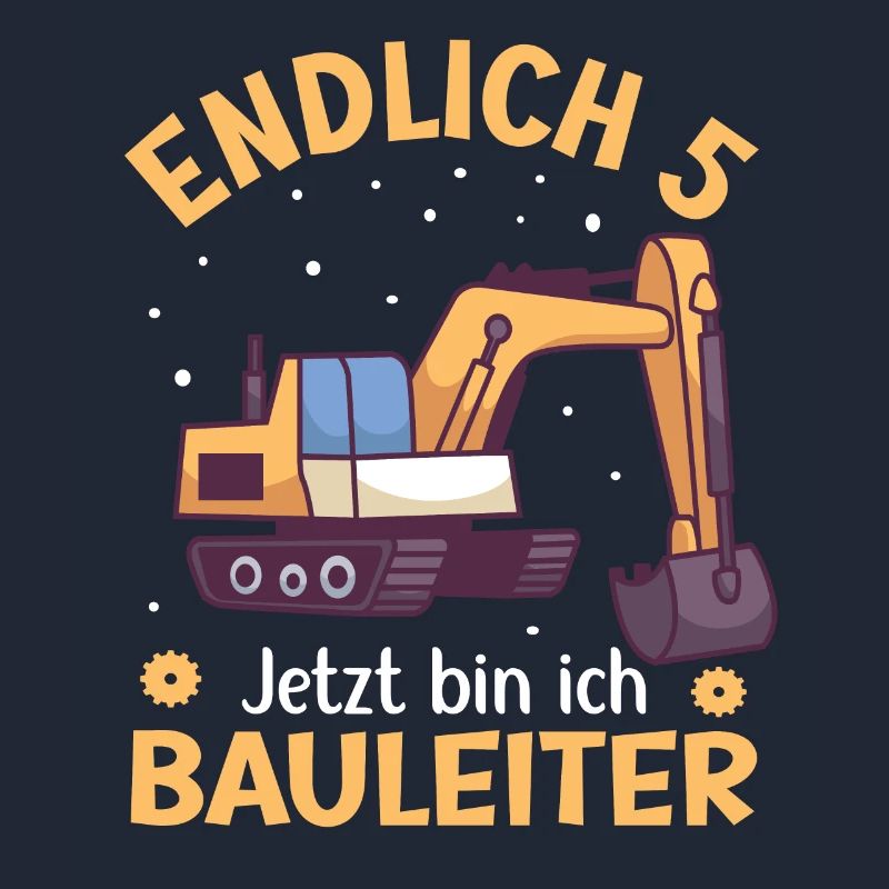 5. Geburtstag Junge Bagger Design Endlich 5