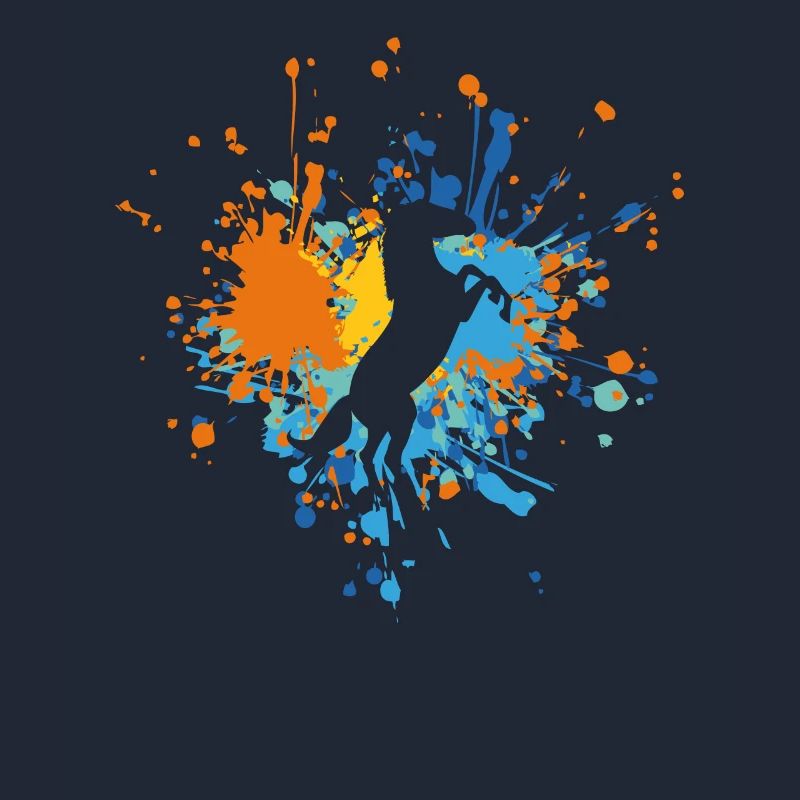 Grande éclaboussure de couleur de cheval