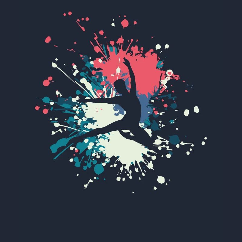Éclaboussure de couleur d'expression de danse
