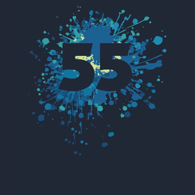 Numéro 55e éclaboussure de couleur