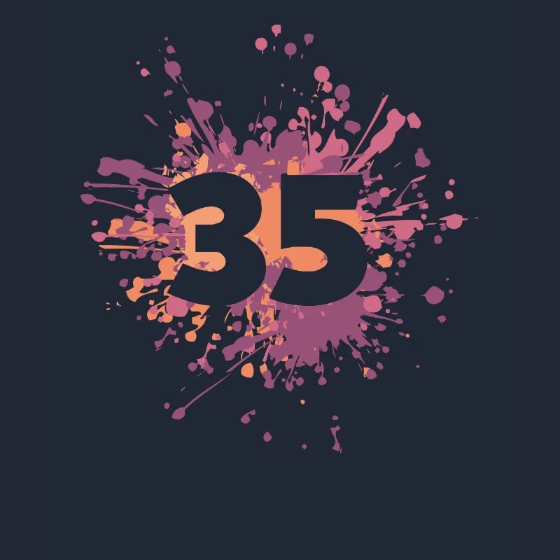 Numéro 35e éclaboussure de couleur