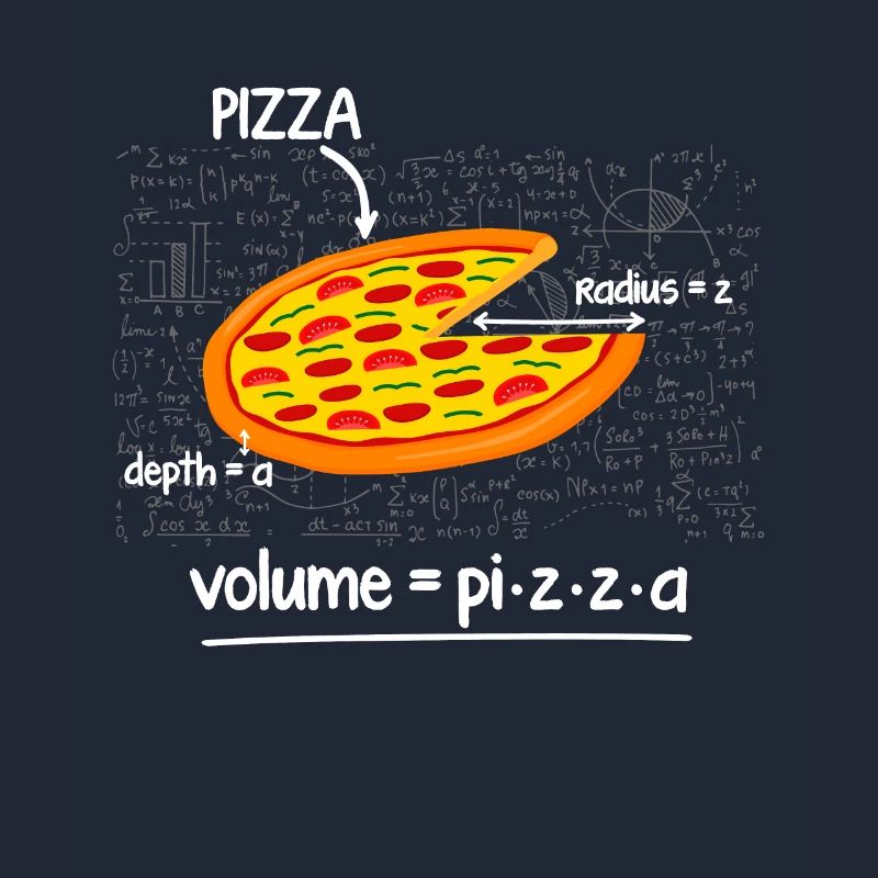 Drôle de pizza Math Lovers Formule de volume de restauration rapide
