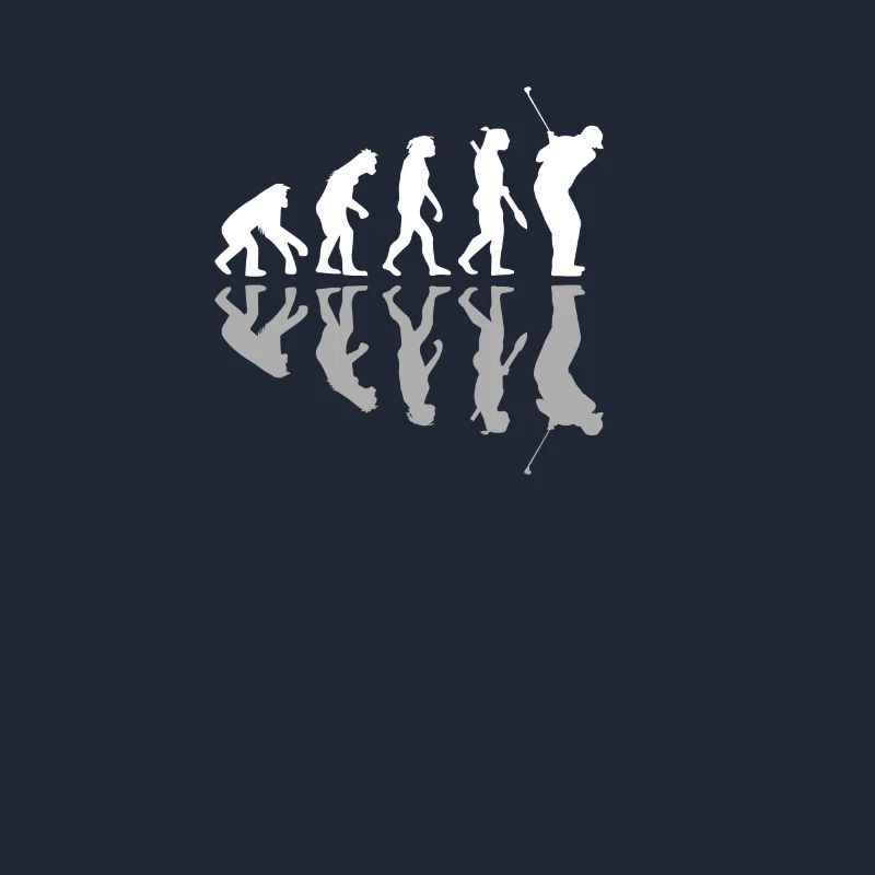 Golfing Human Evolution Golfer Humour Golf Playera