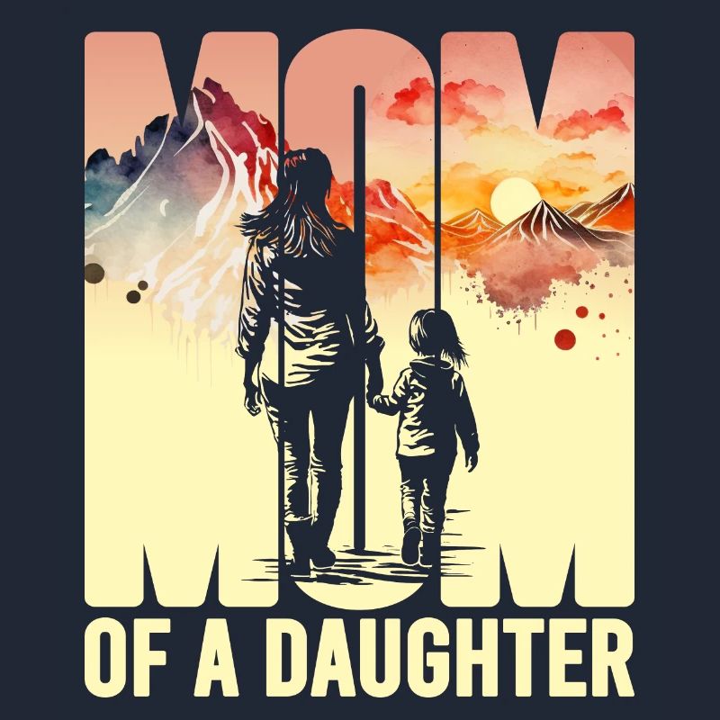 Mutter mit einer Tochter Muttertag Berge Mama Kind