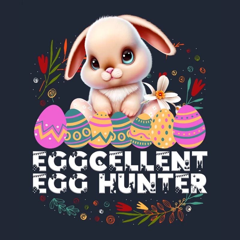 Eggcellent Egg Hunter Easter Bunny Easter Eggs Cute