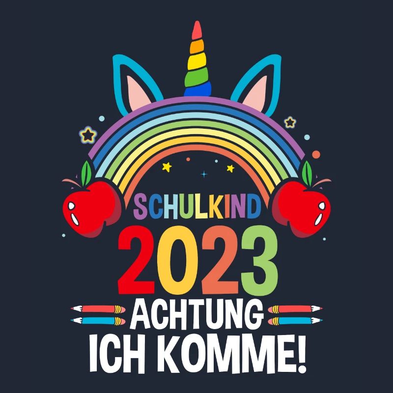 Schulkind 2023 Schulbeginn Einhorn Einschulung
