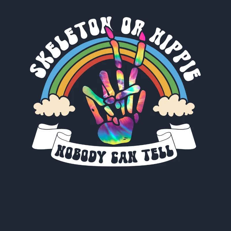 Skelett oder Hippie - Hippie Halloween