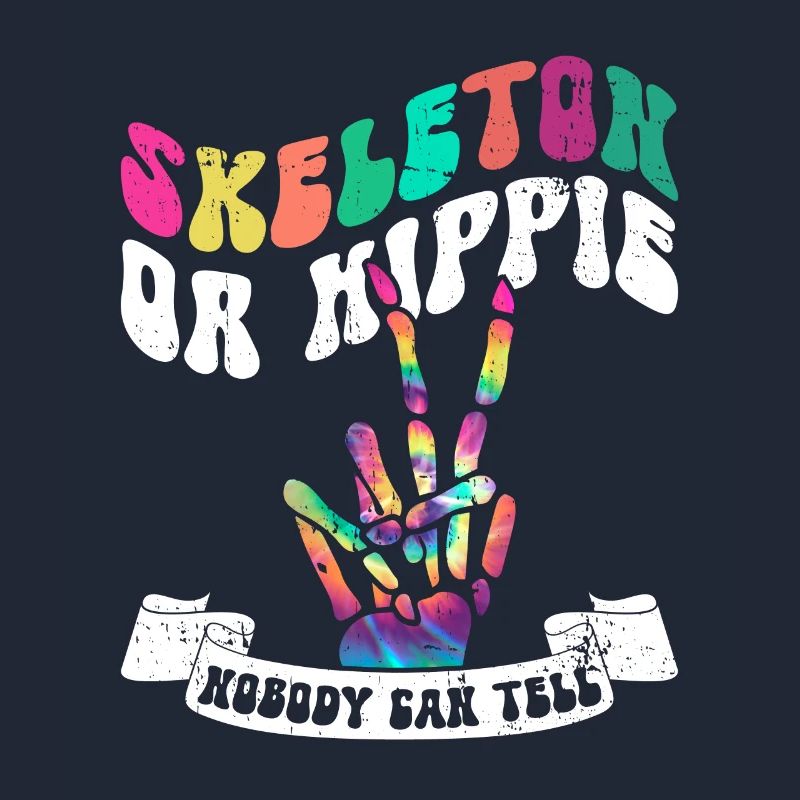 Skelett oder Hippie - Hippie Halloween