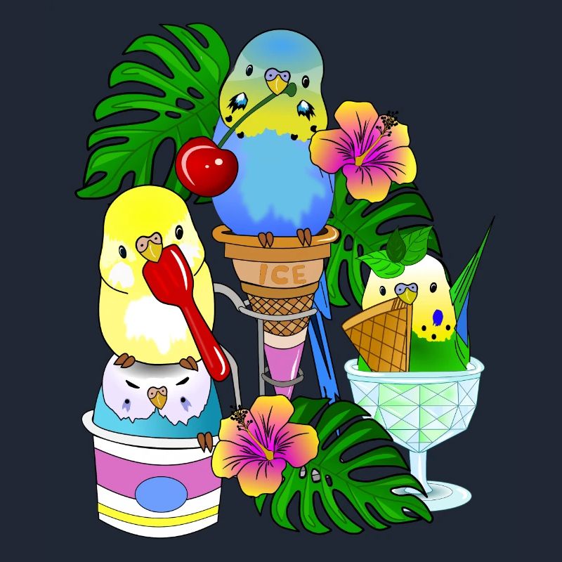 Wellensittich Eis Eiscreme