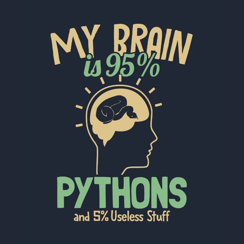 Mon cerveau est composé à 95% de pythons Python Snake Banana