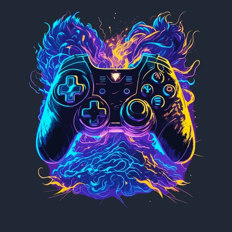 Neon Colors Graffiti Gaming Controller