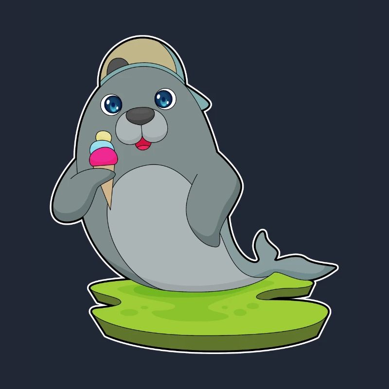 Cornet de crème glacée Seal