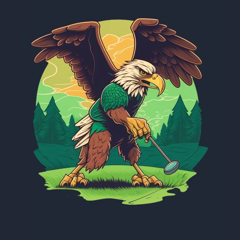 Golf-playing eagle