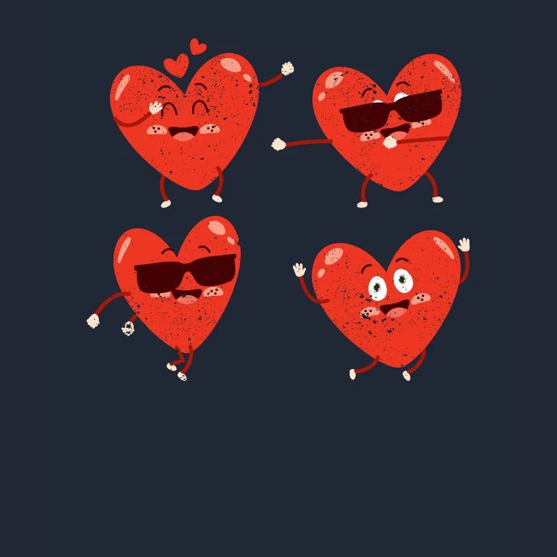 Dancing Hearts Dab Défi de danse Dab Dab Saint-Valentin