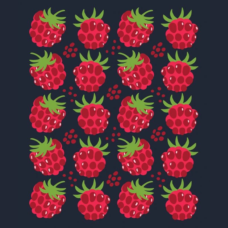 Raspberry Berries Fruit Pattern