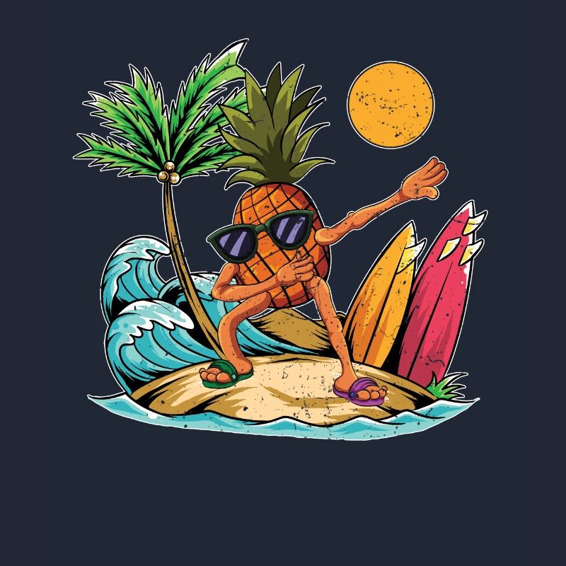 Fruit Summer Fruit Gift Dabbing Surfer Pineapple
