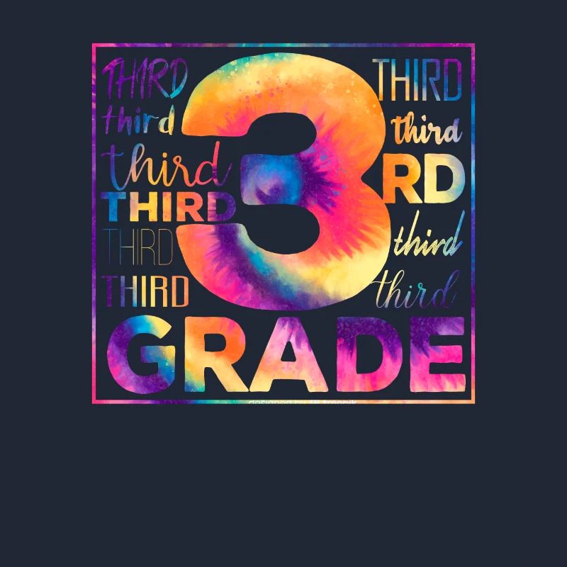 Tie Dye 3rd Grade Third Typography Team Students
