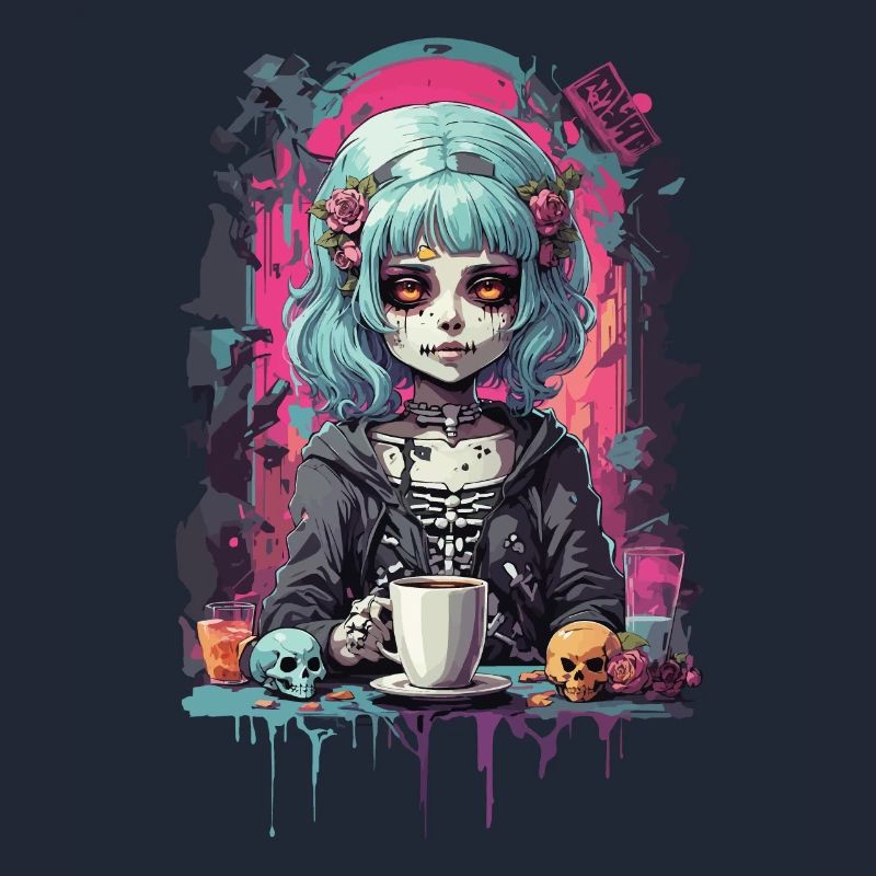 Gothic Dia de Muertos Mädchen Sugar Skull Design