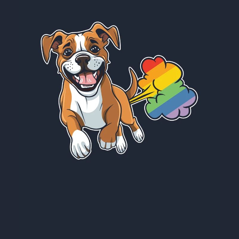 Boxer Hund Deutscher Boxer Regenbogen