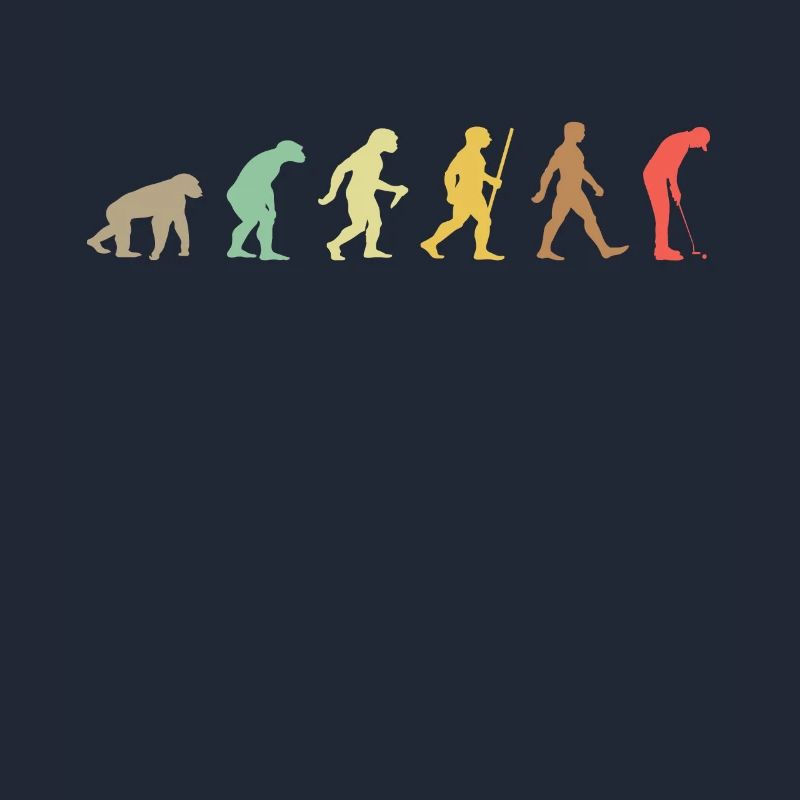 Golf Retro Golfer Evolution Lustiges Golfen