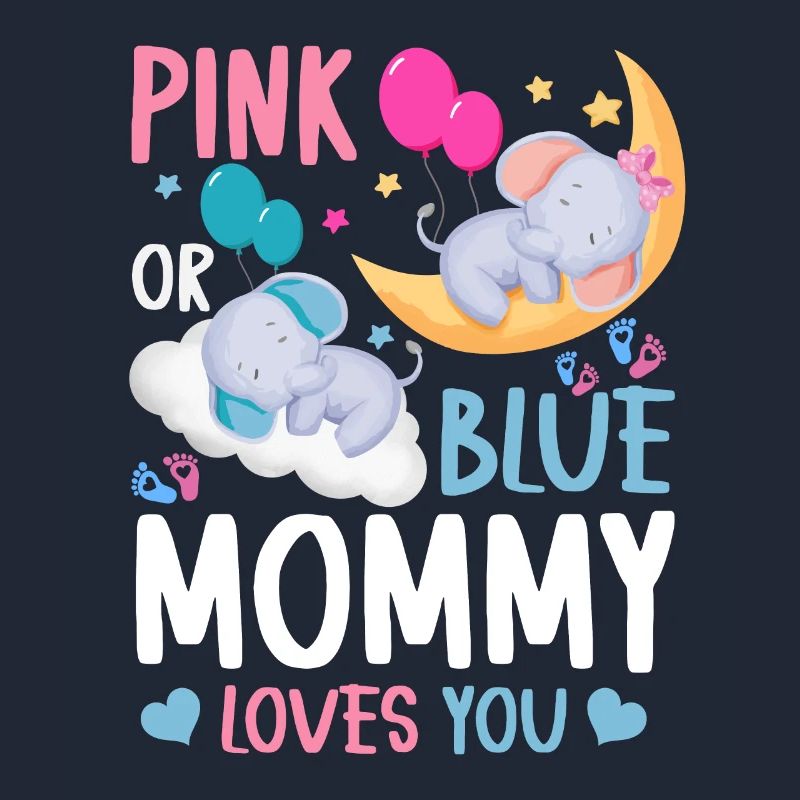 Pink Oder Blue Mama Liebt Dich Geschlecht