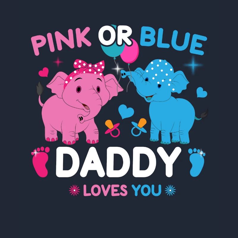 Pink Oder Blue Daddy Liebt Dich Geschlecht